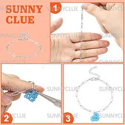 12шт 6 стиля 304 нержавеющая сталь цепи браслеты для мужчин и женщин&nbsp;BJEW-SC0001-64