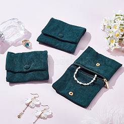 Мешочки для хранения украшений из бархатной ткани&nbsp;ABAG-WH0048-24B