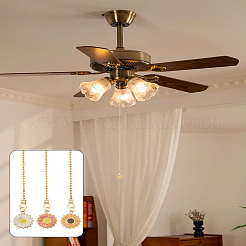 6 шт. 3 стиля подвески из сплава подсолнечника для потолочного вентилятора удлинители тяговой цепи&nbsp;HJEW-LP00068