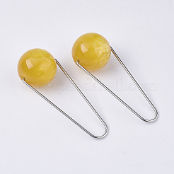 Двухцветные акриловые большие подвески с имитацией драгоценного камня&nbsp;LS-X-STAS-S079-136G