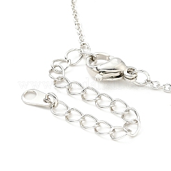 Прозрачное кубическое циркониевое сердце с кулоном в виде розы&nbsp;NJEW-F293-01A-RG