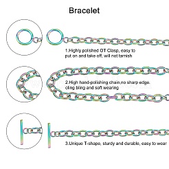 Bracelets unisexes en acier inoxydable 304 avec chaîne en câble&nbsp;BJEW-UN0001-11