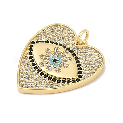Pendentifs avec zircon cubiques à micro-pavés en laiton&nbsp;KK-U058-58C-G