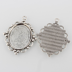 Сеттинги для кулона ( кабошона ) тибетского стиля&nbsp;LS-TIBEP-K020-28AS