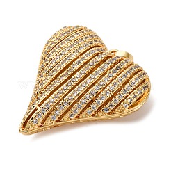 Латунные микропаве прозрачные подвески с фианитом&nbsp;KK-U076-19G