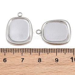 Pendentifs cabochons en acier inoxydable 304&nbsp;SA-CBACA10-03P