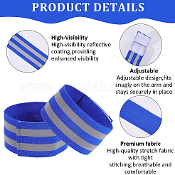 4шт 4-х цветные полиэстеровые светоотражающие браслеты&nbsp;AJEW-CN0005-22