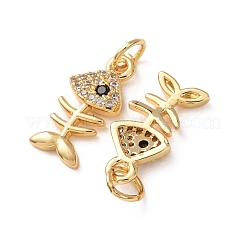 Pendentifs en laiton zircon cubique micro pavé noir&nbsp;CU-H002-08G-01