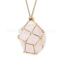 304 нержавеющая сталь макраме мешочек пустой держатель для камней изготовление ожерелья&nbsp;NJEW-JN05237-03