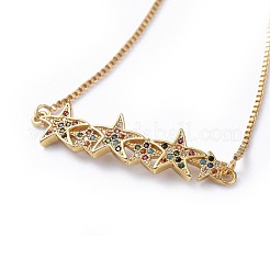 Bracelets bolo extensibles en laiton avec zircon cubique de micro pavé&nbsp;BJEW-JB04432-01