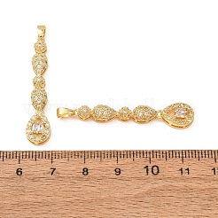 Pendentifs en laiton zircon cubique transparent&nbsp;CU-CBADD64-05G