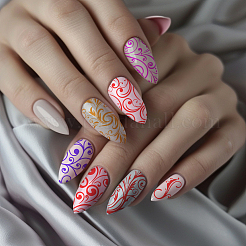Plantillas de arte de uñas diy de acero inoxidable&nbsp;MRMJ-WH0092-062