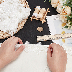 5 ярд отделки из органзы с цветочным кружевом&nbsp;SRIB-WR0001-12