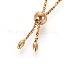 Bracelets bolo en acier inoxydable 304&nbsp;BJEW-E371-04G