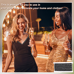 Лента из полиэстера с блестящей волнистой бахромой длиной 12 м.&nbsp;OCOR-WH0003-031A