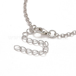 Сердце расширяющееся фото медальон кулон ожерелье для женщин мужчин&nbsp;NJEW-SZ0001-40B