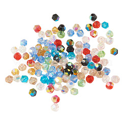 18 brin de perles de verre transparentes plaquées couleur AB&nbsp;GLAA-TA0004-44