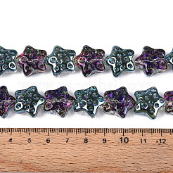 Chapelets de perles en verre transparent électrolytique&nbsp;EGLA-N020-02F