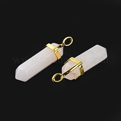 Colgantes en punta de jade blanco natural&nbsp;G-G025-01G-45