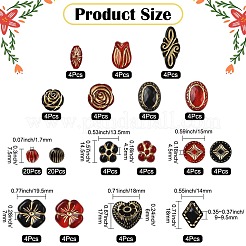 100шт акриловые бусины&nbsp;OACR-SC0002-42