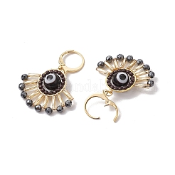 Orecchini leberback fatti a mano con malocchio in lume&nbsp;EJEW-MZ00352-04