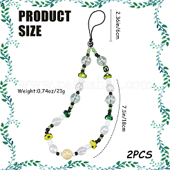 2шт. ремешок для мобильного телефона с бусинами из смолы&nbsp;HJEW-GF0001-47A