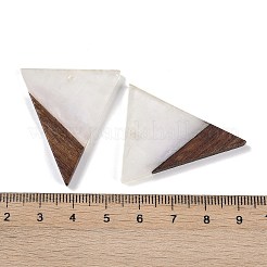 Pendentifs en résine & en bois&nbsp;WOOD-F015-06G