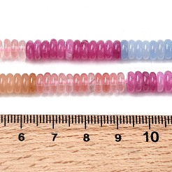 Brins de perles en verre de quartz cerise et en jade blanc naturel teinté et en aventurine verte&nbsp;X-G-H333-02C