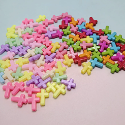 200шт 2 стиля непрозрачные акриловые бусины&nbsp;SACR-FP0001-01