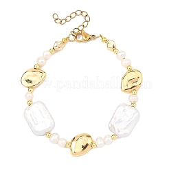 Armbänder aus natürlichen Barockperlen&nbsp;BJEW-JB13799