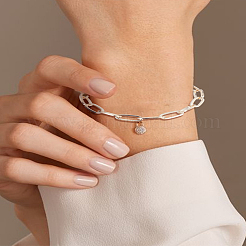 Сплав скрепки цепочка браслеты для женщин мужчин&nbsp;BJEW-LP0001-29