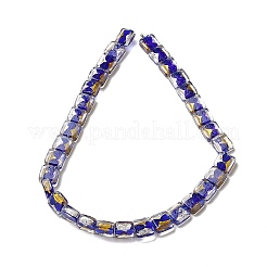 Бусины ручной работы из золотой и серебряной фольги в технике лэмпворк&nbsp;FOIL-C001-01A-06