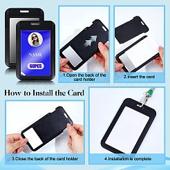 60 шт. пластиковый держатель удостоверения личности&nbsp;DIY-WA0001-07