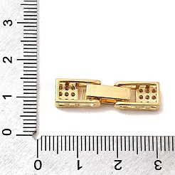 Fermoirs emboîtables en zircone cubique transparent micro pavé en laiton&nbsp;X-KK-C075-36G