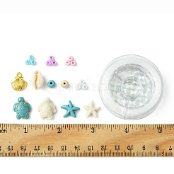 Наборы для изготовления браслетов из синтетической бирюзы и бисера своими руками&nbsp;DIY-FS0007-01