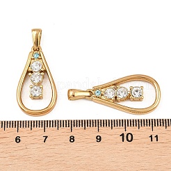 Подвески из нержавеющей стали 304 со стразами&nbsp;STAS-P438-16G