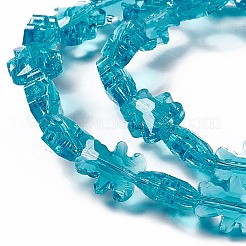 Прозрачные стеклянные бусины гальваническим пряди&nbsp;GLAA-C023-03C