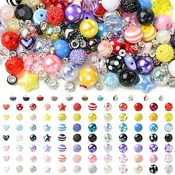 24шт 12 стиля непрозрачные акриловые бусины&nbsp;MACR-YW0004-70