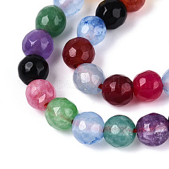 Chapelets de perles en jade blanc naturel teinté&nbsp;G-T139-6mm-60-02