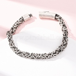 Bracelets à chaînes byzantines en acier inoxydable 304 pour femmes et hommes&nbsp;BJEW-C148-05AS-01