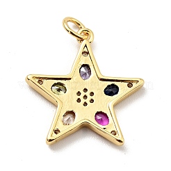 Латунные микро проложить кубического циркония подвески KK-E015-28G