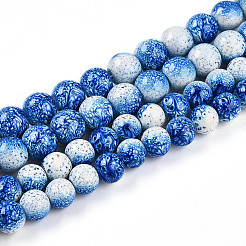 Прозрачная выпечка окрашенные стеклянные бусины нити&nbsp;DGLA-N009-8mm-07