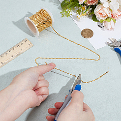 5 m flache quadratische Kette aus Messing für Nagelkunstdekorationen&nbsp;DIY-NB0015-25