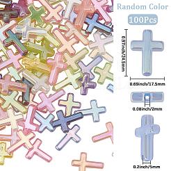 100 шт. гальванизированных флуоресцентных акриловых бусин&nbsp;RESI-SP0001-57