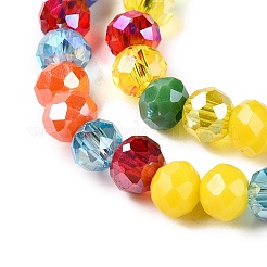 Стеклянные бусины с гальваническим покрытием &nbsp;GLAA-T023-B16-09