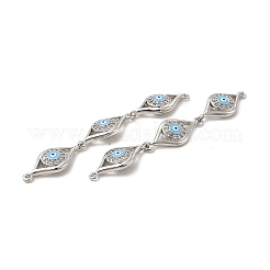 Шармы-соединители из латуни с микропаве из прозрачного кубического циркония&nbsp;KK-E068-VB395-2