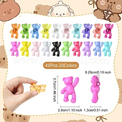 40шт 20 цвета непрозрачные акриловые подвески&nbsp;FIND-YW0005-77