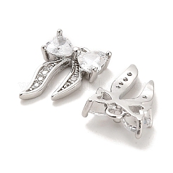 Латунные микропаве прозрачные кубические циркониевые подвески&nbsp;KK-C054-14P