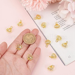 12 шт. подвески из латуни с прозрачным кубическим цирконием&nbsp;KK-GO0001-78