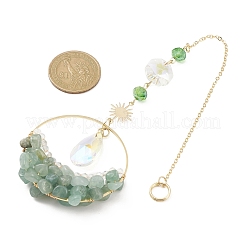 Украшение в форме кольца с кусочками драгоценных камней&nbsp;HJEW-TA00038